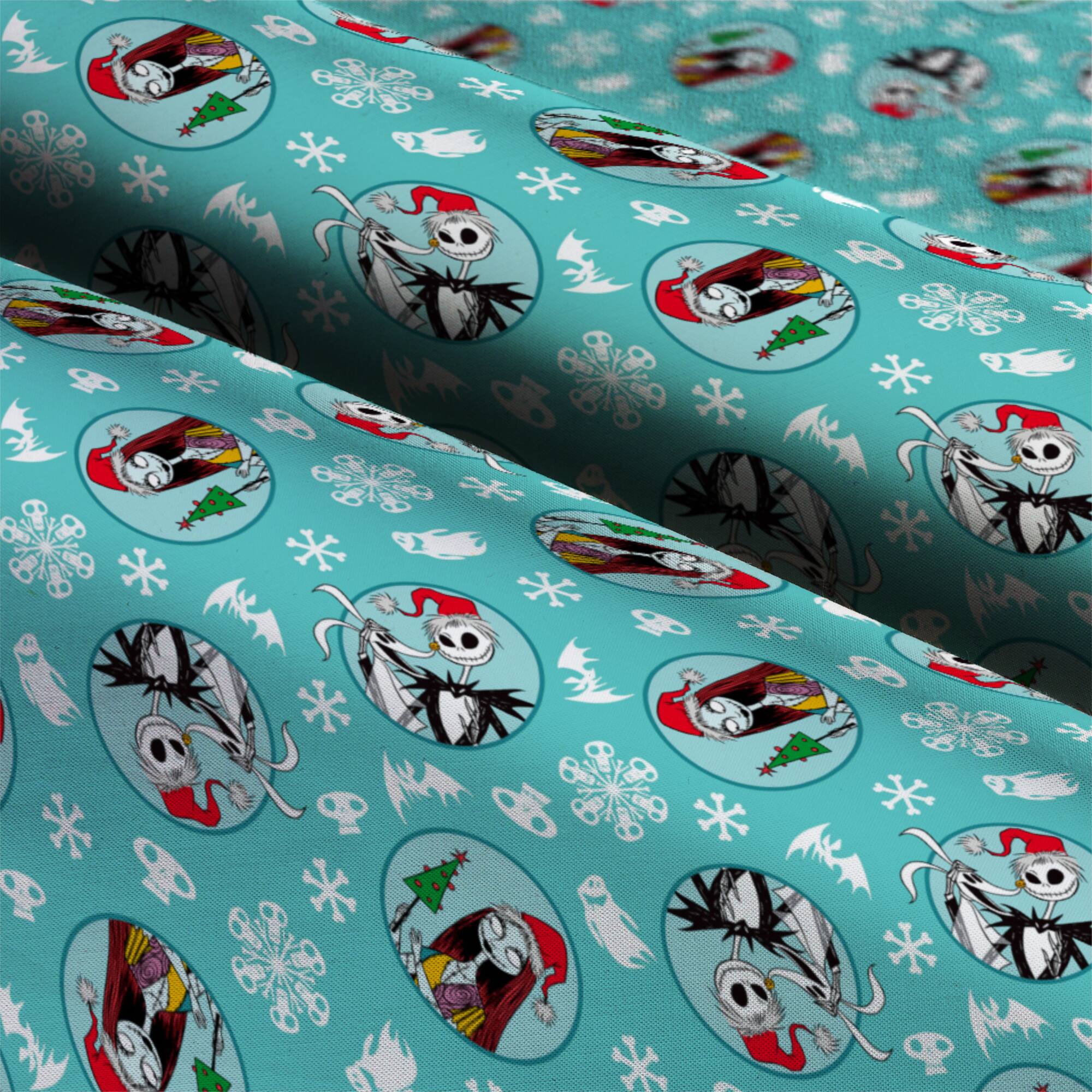 Nightmare Before Christmas Snowflake Cotton Fabric